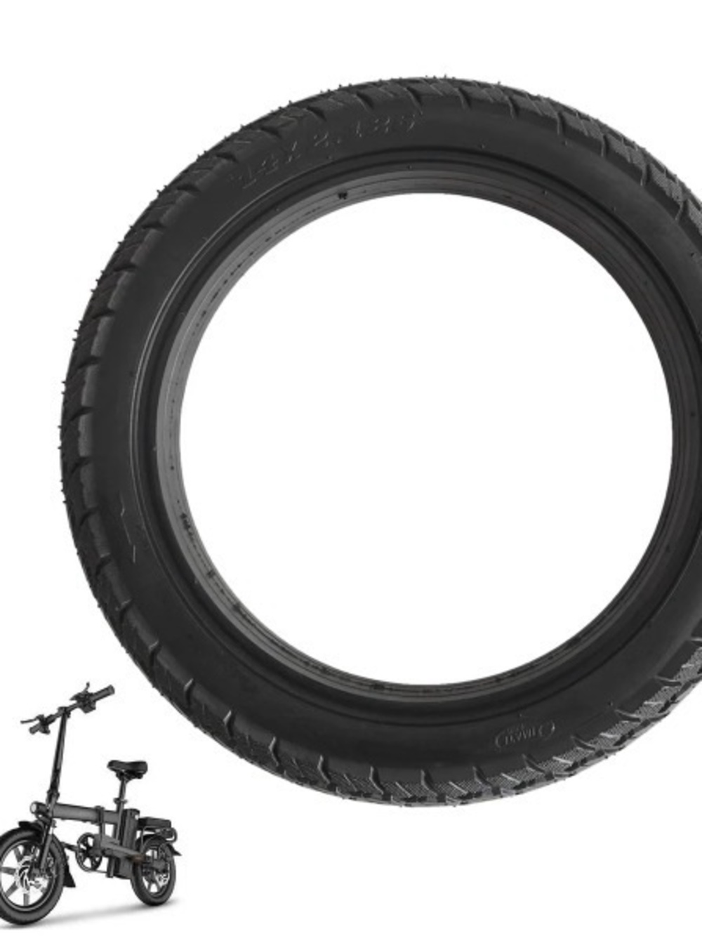 14x2.125 Bicycle Solid Tire, Bicycle Tubeless Tire, for 14 inch Electric Bicycle